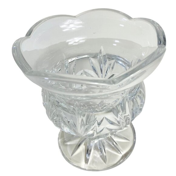 Royal Limited Crystal Tulip Candy Dish Pedestal Candle Holder VTG Hand Cut Vase - Picture 3 of 14